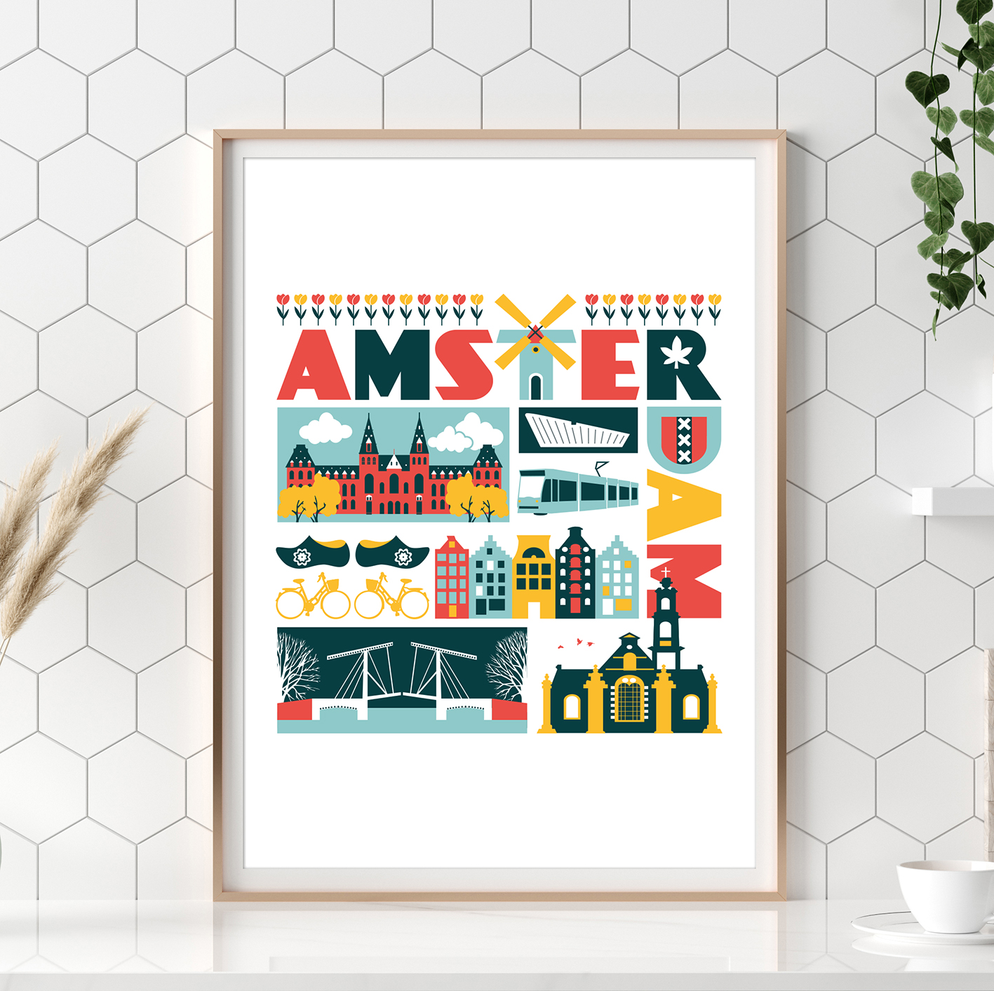 Amsterdam, The Netherlands city print