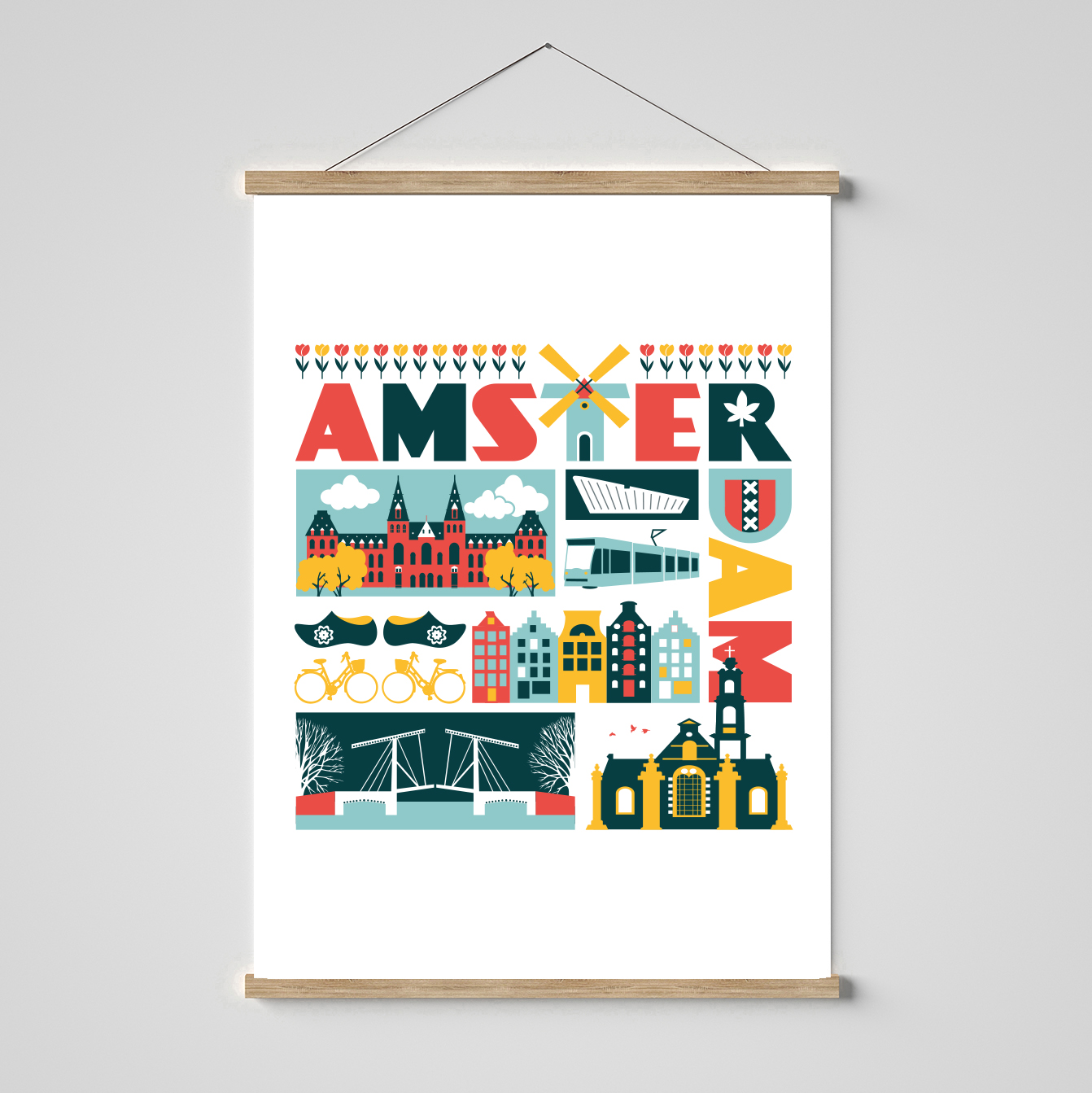 Amsterdam, The Netherlands city print - Image 2