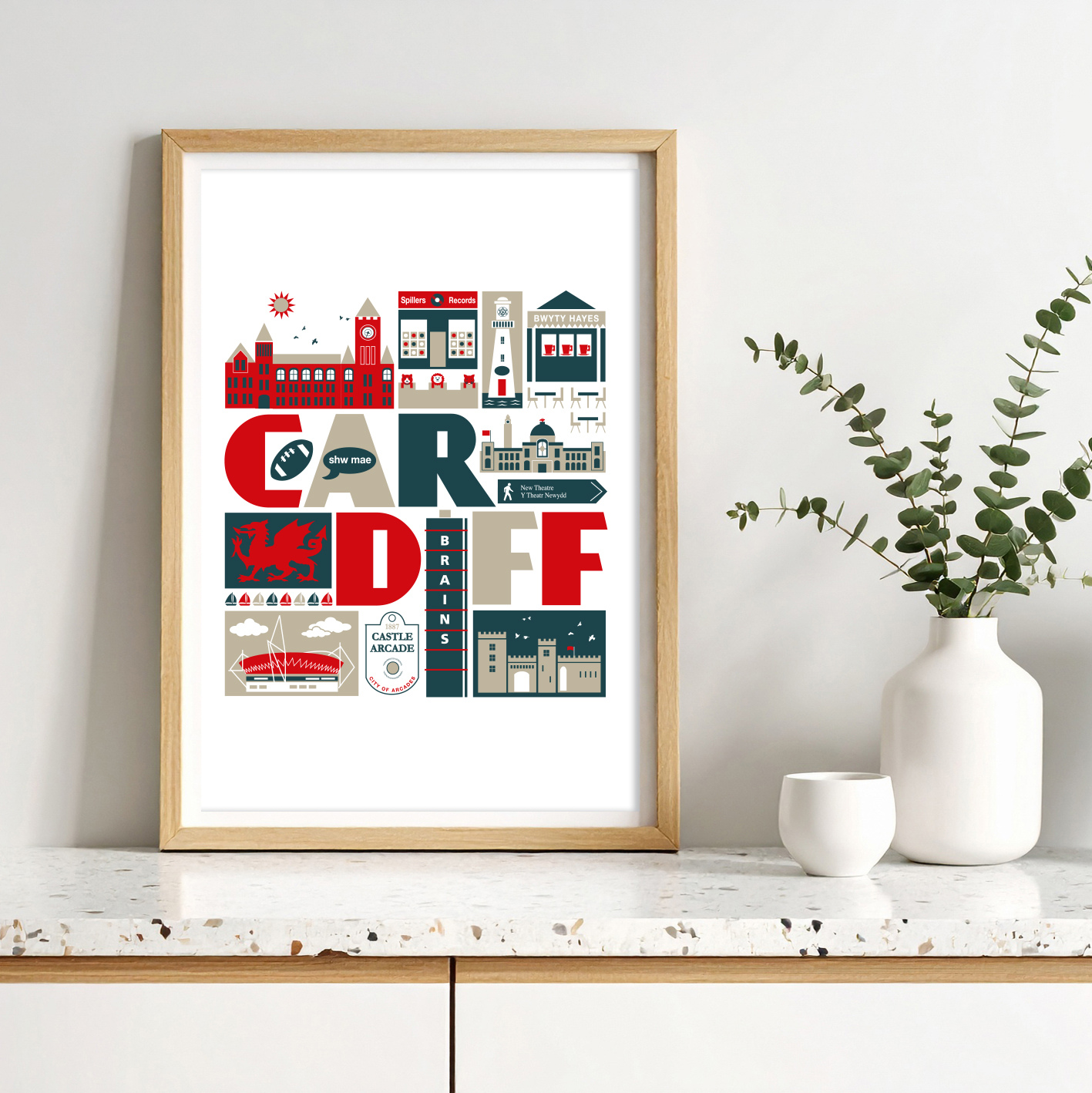 Cardiff City Wales Print