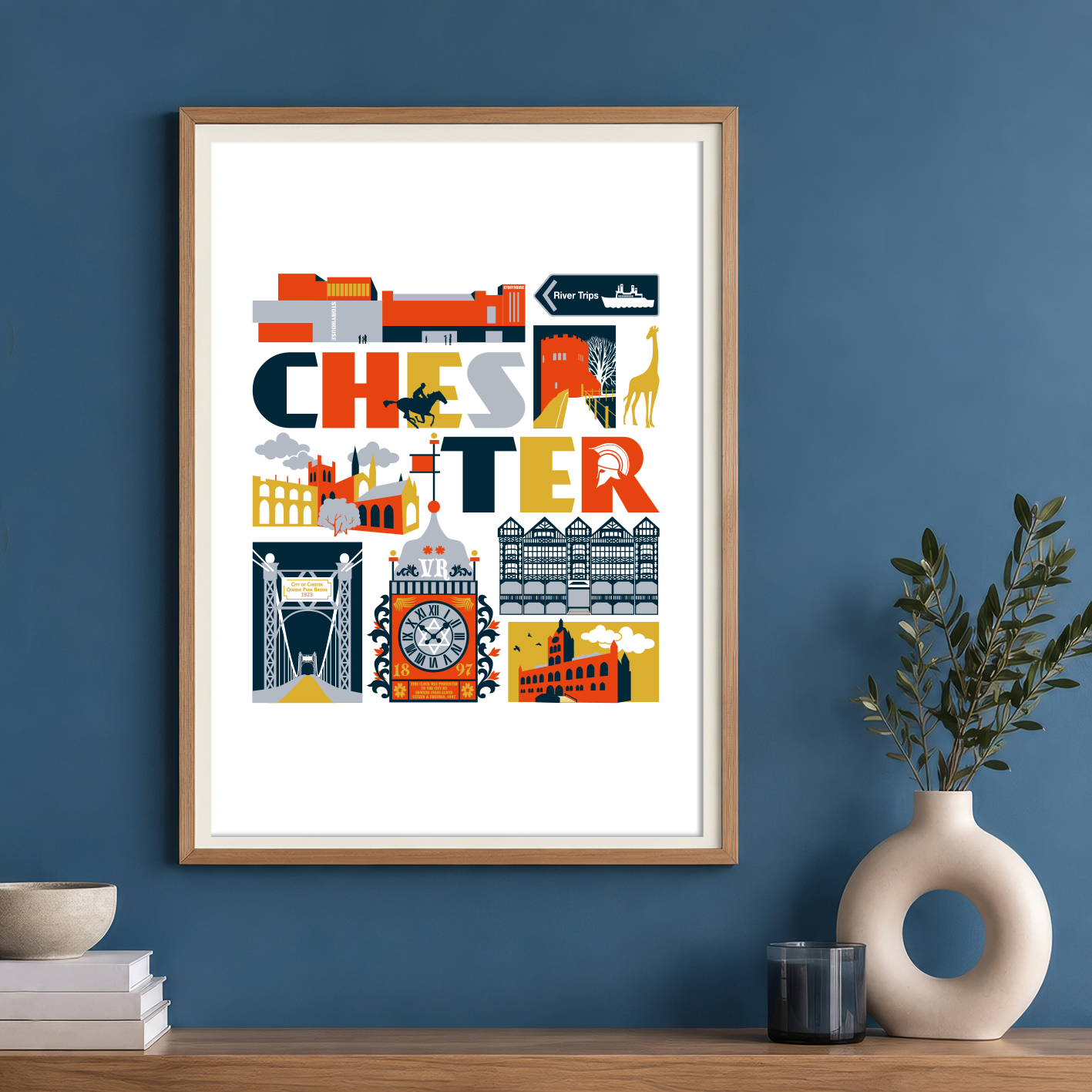 Chester city, Cheshire print