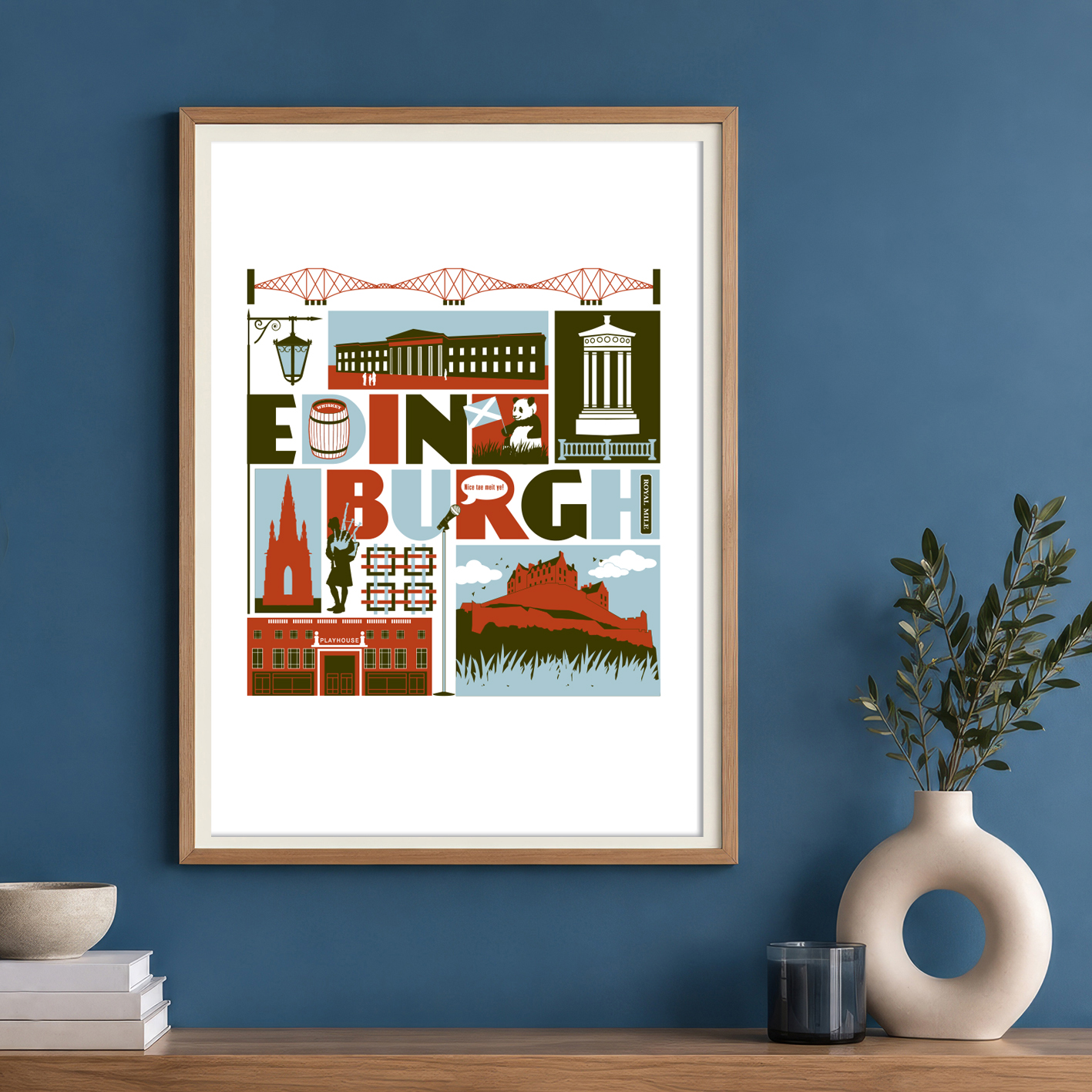 Edinburgh Scotland City Print