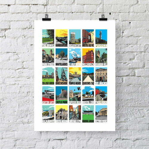 Bristol Landmarks - urban poster