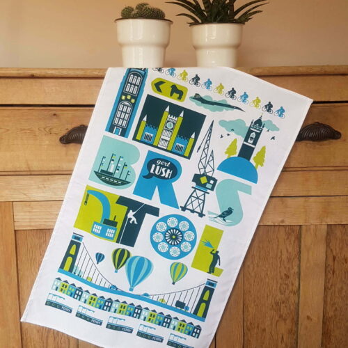 Bristol Icons tea towel