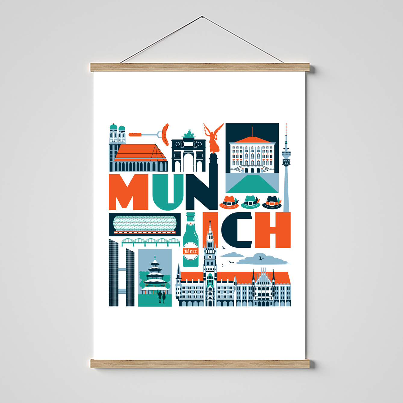 Munich, Germany City Print