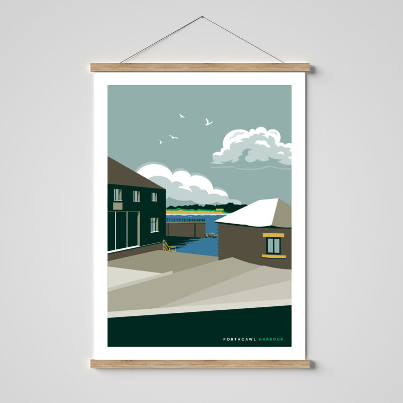 Porthcawl harbour, South Wales print