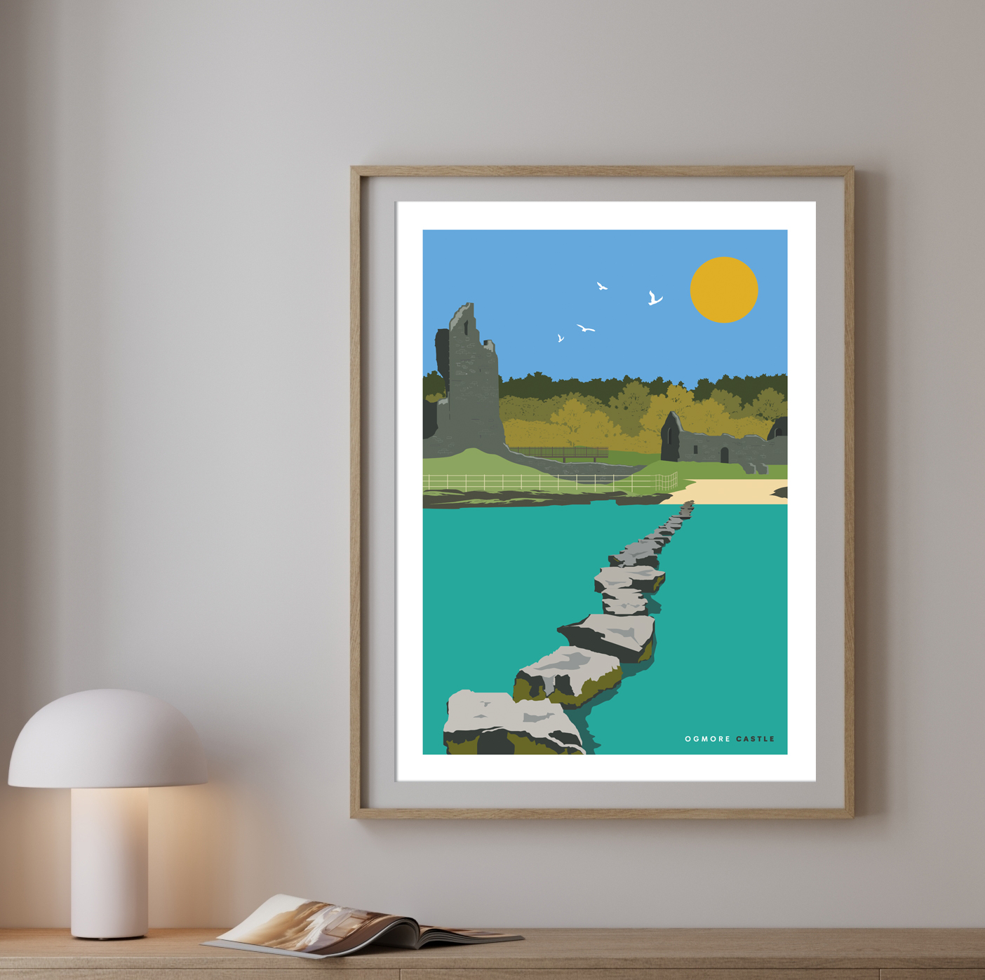 Ogmore castle, Ogmore-by-sea, Vale of Glamorgan, South Wales print - Image 2
