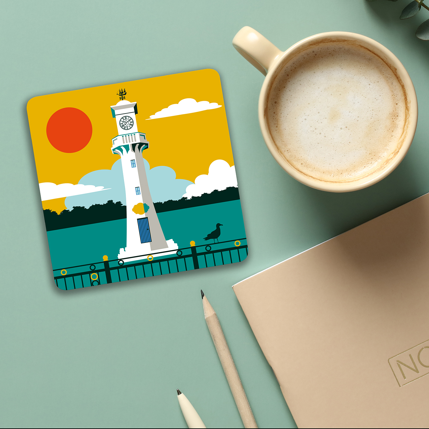 Roath lighthouse, Cardiff, South Wales coaster